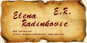 Elena Radinković vizit kartica